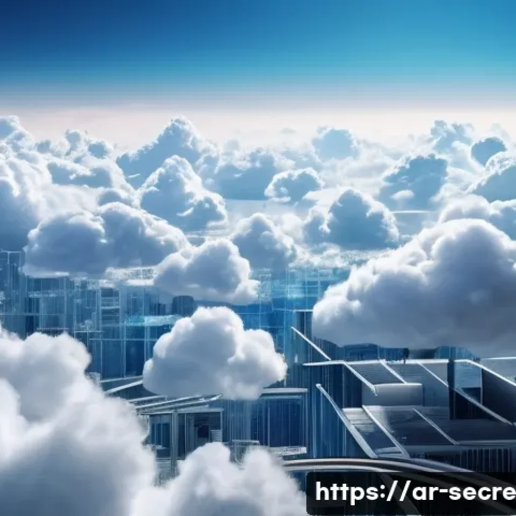 클라우드 보안 아키텍처와 고객 데이터 보호 전략 - **Prompt:** A highly futuristic and abstract representation of cloud security in