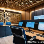 Home 21 클라우드 보안 아키텍처에서의 비밀번호 관리 방법 - A modern Middle Eastern office environment showcasing a diverse team of Arabic-speaking professional...