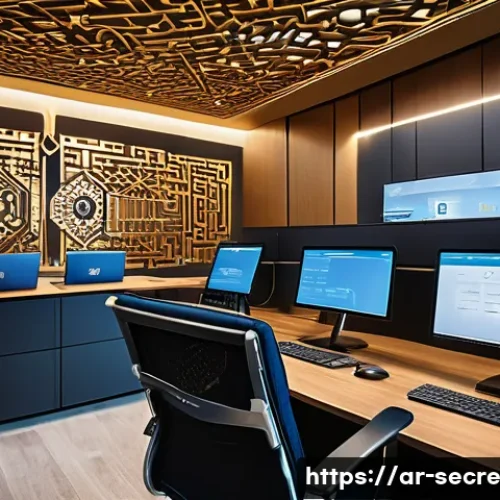 Home 33 클라우드 보안 아키텍처에서의 비밀번호 관리 방법 - A modern Middle Eastern office environment showcasing a diverse team of Arabic-speaking professional...