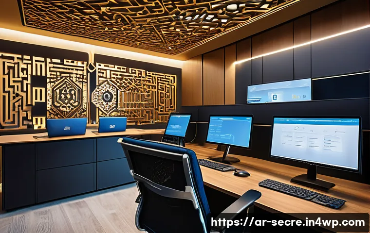 클라우드 보안 아키텍처에서의 비밀번호 관리 방법 - A modern Middle Eastern office environment showcasing a diverse team of Arabic-speaking professional...