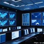 Home 19 클라우드 보안 아키텍처 설계를 위한 체크리스트 - A sophisticated digital control room depicting a Middle Eastern cybersecurity team actively monitori...