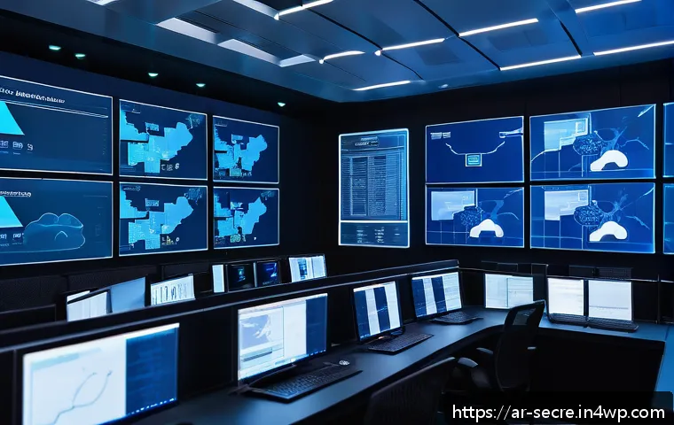 클라우드 보안 아키텍처 설계를 위한 체크리스트 - A sophisticated digital control room depicting a Middle Eastern cybersecurity team actively monitori...